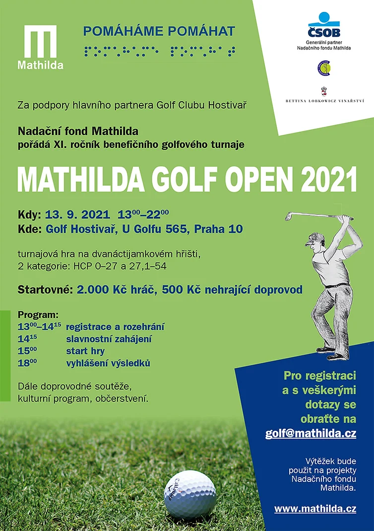 Pozvánka na Mathilda Golf Open 2021